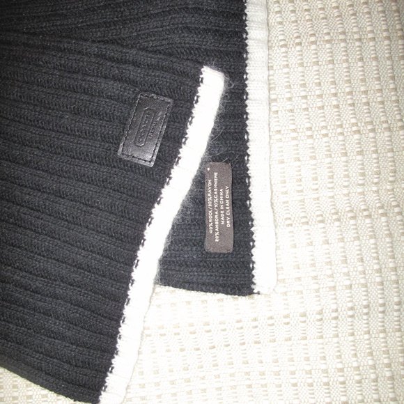 Coach Wool and Cashmere Blend Scarf - Picture 3 of 7